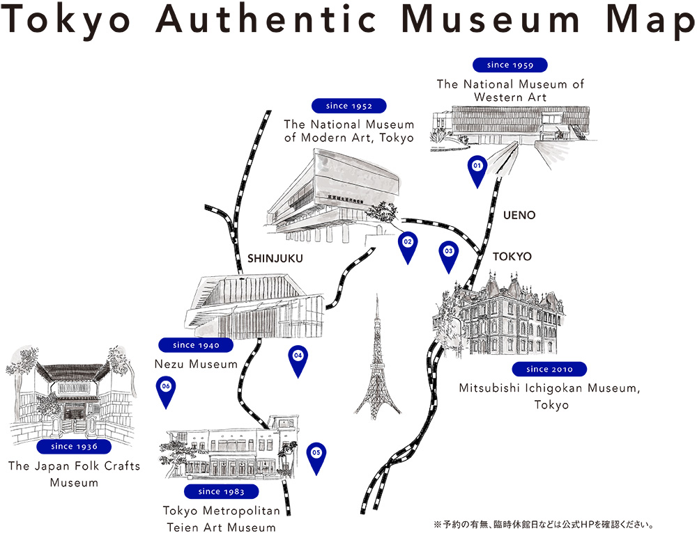Tokyo Authentic Museum Map
